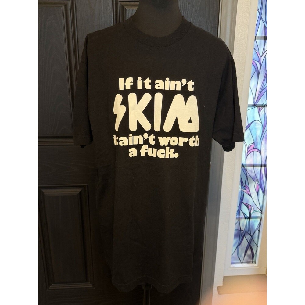 Skim Milk T-shirt Size M Mens black short sleeve
